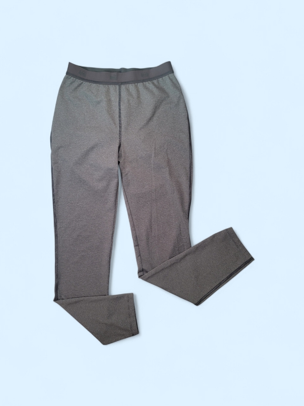 REI Kid Base Layer Pants Outdoor Leggings Gray Stripe 14/16 Large Camping Hiking